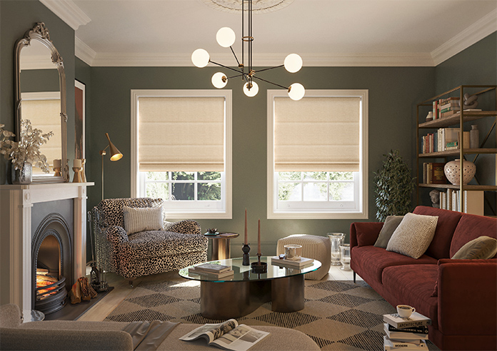 Carron, Woven Cream - Motorised Roman Blind - Image 8